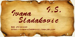 Ivana Sladaković vizit kartica